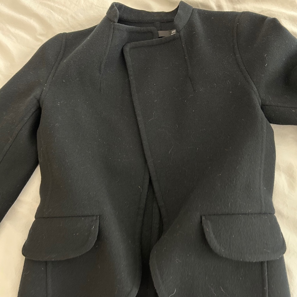 Uniqlo +J Jill Sander double faced Wool Open front Jacket Black